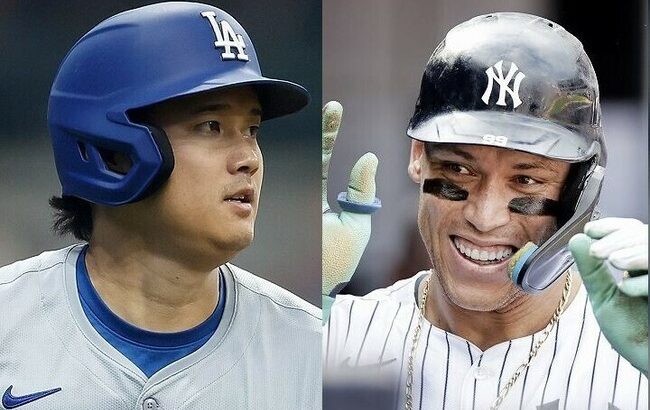 MLB公式「今年のジャッジと大谷翔平どちらが上か有識者９人に聞いた。結果は大谷５票ジャッジ4票