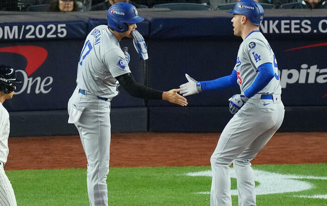 【大谷/フジ】ワールドシリーズ第３戦 視聴率８・２％　ドジャース３連勝、世界一へ王手！フリーマンが３試合連続弾