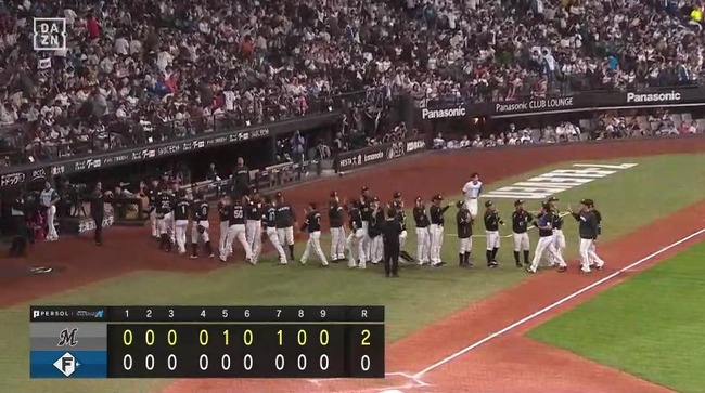 【パCS1st第1戦】ロッテが２－０で日本ハムに勝利し２年連続CSファイナル進出に王手！佐々木朗希が８回無失点の快投でCS自身初勝利！中村奨が先制弾！ポランコは追撃弾！