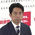 小泉進次郎氏が自民党選対委員長を辞任　石破首相に辞表提出して受理される