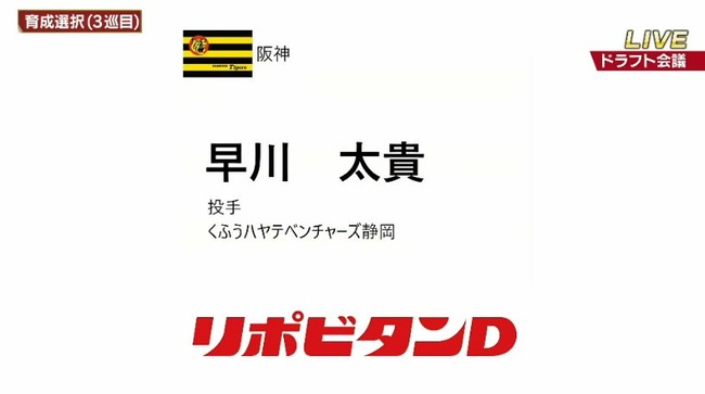 くふうハヤテ・早川太貴投手は阪神が育成ドラフト3位で指名