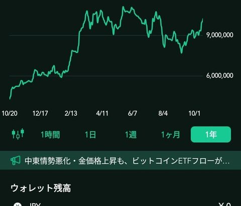 【悲報】ビットコイン値上がりする