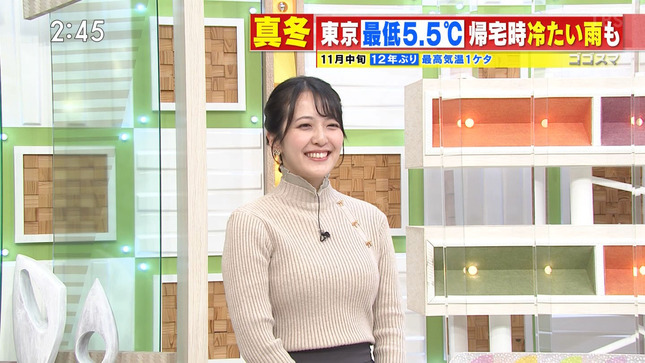 CBCテレビの新人アナ　ピタピタニットで巨乳がくっきり！！