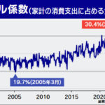 エンゲル係数が遂に30％を突破する