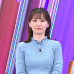 田中美都キャスター　ニットで胸を強調！！