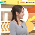 森千晴アナ　ニットで巨乳がくっきり！！【GIF動画あり】