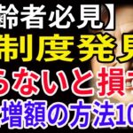 【高齢者必見】神制度発見！知らないと損する年金増額の方法10選！