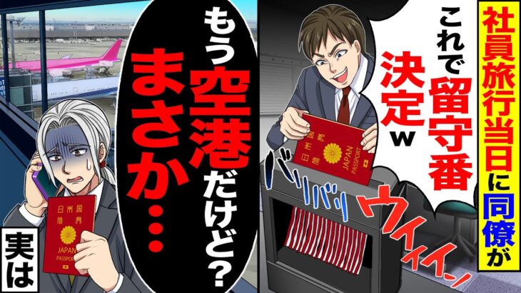 【仰天】社員旅行の当日にDQN同僚がパスポートを「これで留守番決定w」→しかし「もう空港だけど まさか…」実は