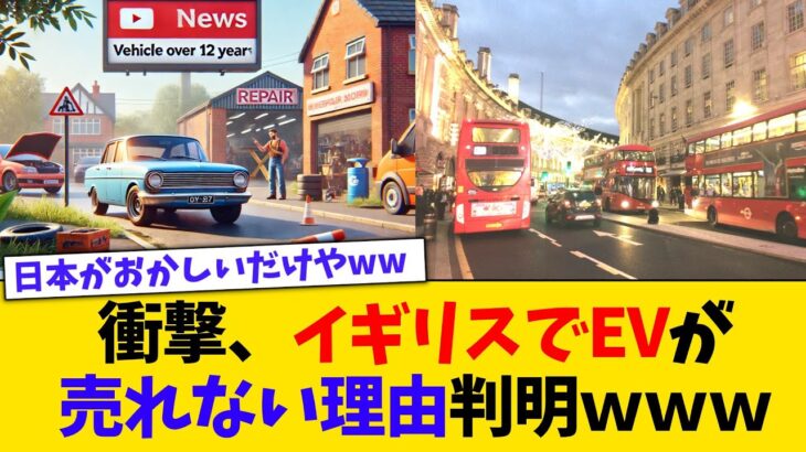 【仰天】衝撃、イギリスでEVが売れない理由判明www