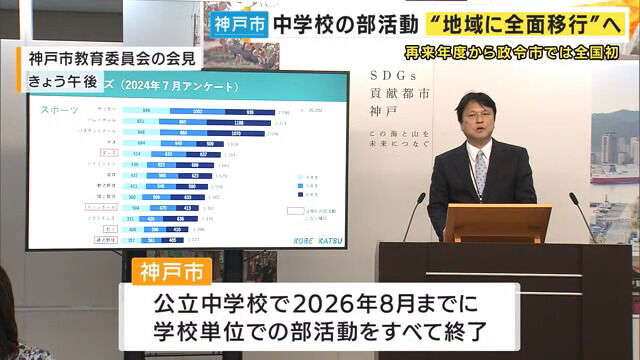 神戸の公立中学校「部活動は廃止します。やりたかったら地域のクラブチーム行ってね」