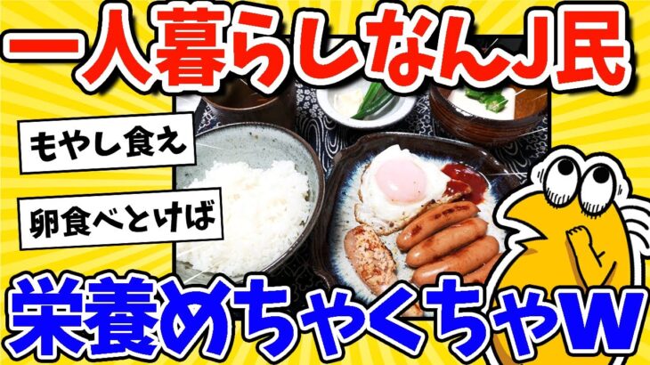 【衝撃】一人暮らしなんJ民、栄養バランスがめちゃくちゃww