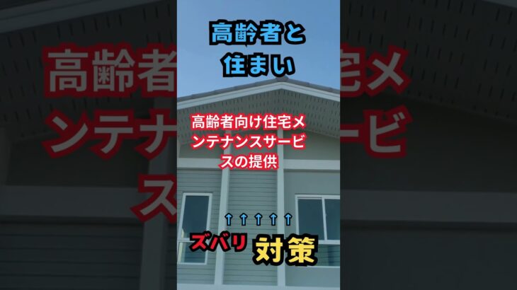 問題点と対策　高齢者と住まい１