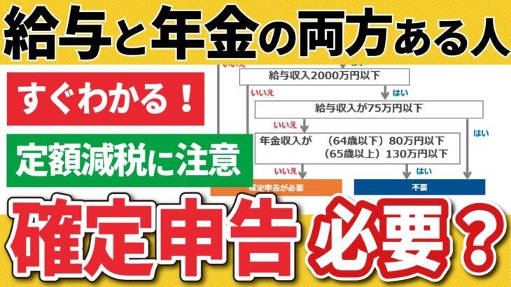 【すぐわかる！】働きながら年金受給、確定申告と定額減税どうなる？（給与と年金両方ある人の所得税）