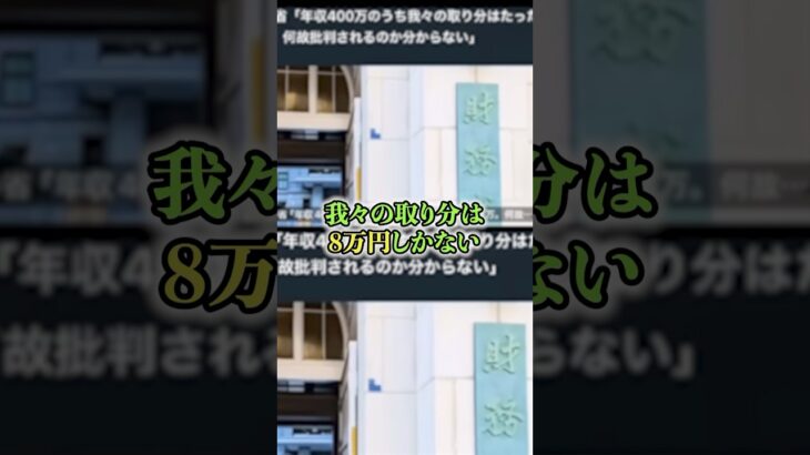 【マジかよ】財務省「たった8万円しかとってませんけど?」