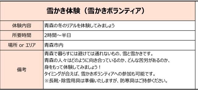 青森県「なんとタダで雪かき体験させてやるべ」