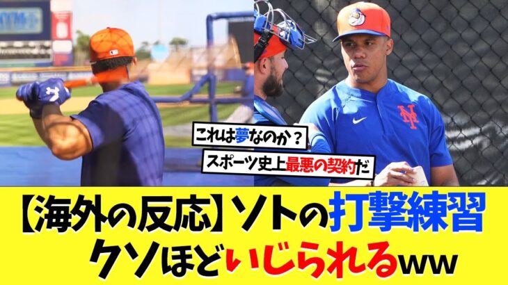 【大谷翔平】メッツ・ソトの打撃練習(動画アリ)、めちゃくちゃいじられるwww