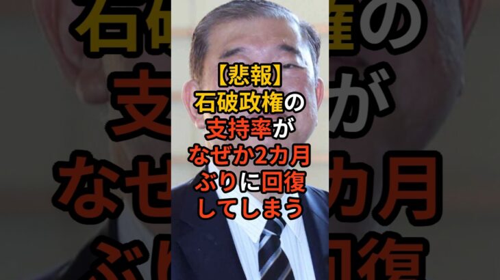 【マジかよ】石破政権の支持率がなぜか2カ月ぶりに回復してしまう    