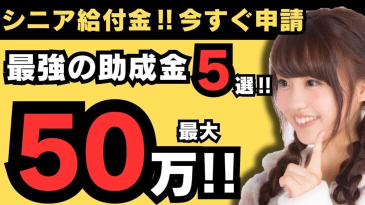 【シニア給付金・助成金】高齢者必見！50万円貰える給付金と助成金！年金受給じゃ暮らせない！【繰上げ受給/繰り下げ受給/損益分岐点/年金改正】