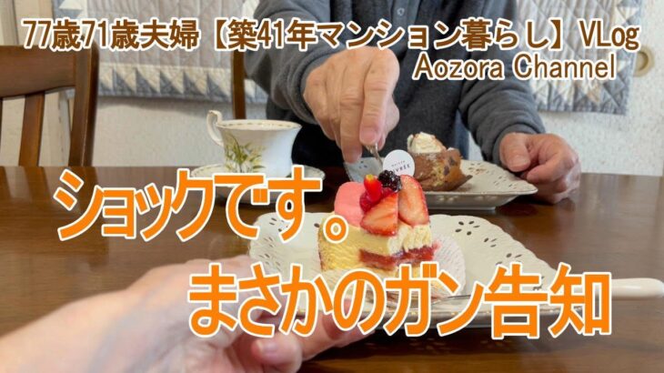 【年金生活】７６歳７１歳夫婦 日々の記録Vlog ショックです。まさかのガン告知。。 / おやつは、娘からのや誕生日プレゼントケーキ / Japanese senior Vlog.