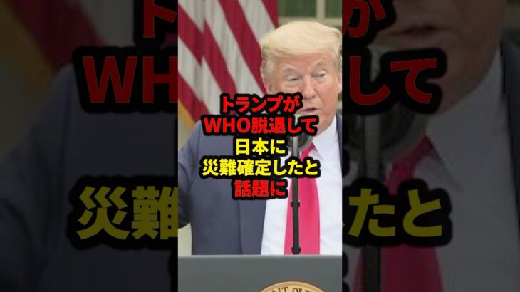 【驚愕】トランプがWHO脱退して日本に災難確定したと話題に_