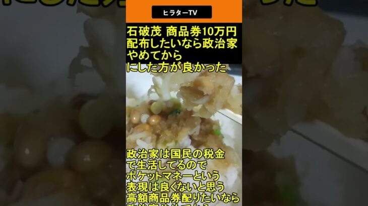 【仰天】石破茂 商品券10万円配布したいなら政治家やめてからにした方が良かった 2025.03.16 ヒラターTV