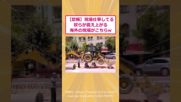 【仰天】現場仕事してる奴らが震え上がる海外の現場がこちらwww