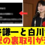 【驚愕】白川智子氏と奥谷謙一の通話記録が流出!? まさかのエグすぎる裏取引が判明…衝撃の展開に