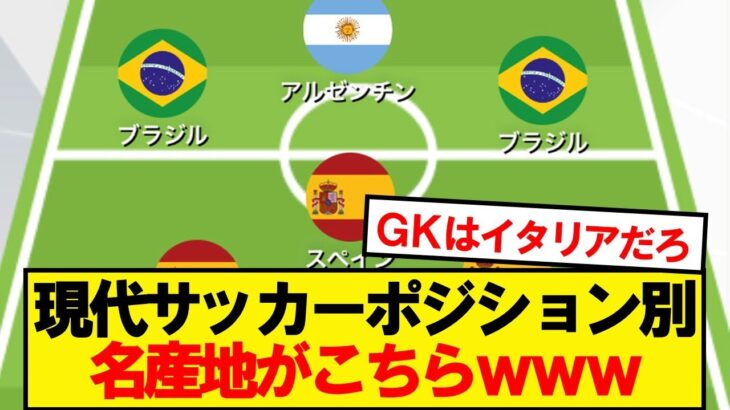 【驚愕】現代サッカーのポジジョン別名産地がコチラwwwww