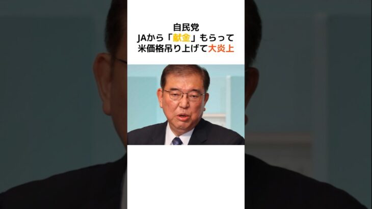 【炎上】JAから自民党に献金渡して米価格を吊り上げていた…