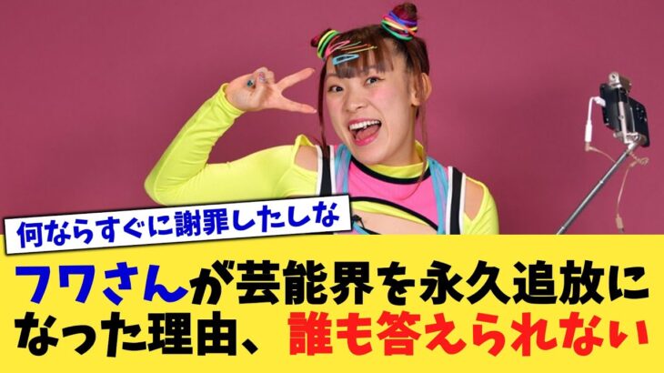 【マジかよ】フワさんが芸能界を永久追放になった理由、誰も答えられない