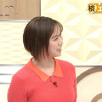 山本雪乃アナ　ニットの豊乳 ＆ シースルー！！