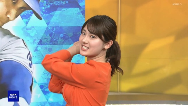 浅田春奈アナ　スイングをする隠れ巨乳！！【GIF動画あり】
