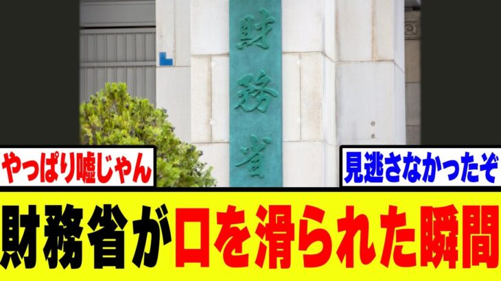 【仰天】国会で消費税問題に斬り込む政治家に財務省がうっかり正体をバラしてしまう・・・