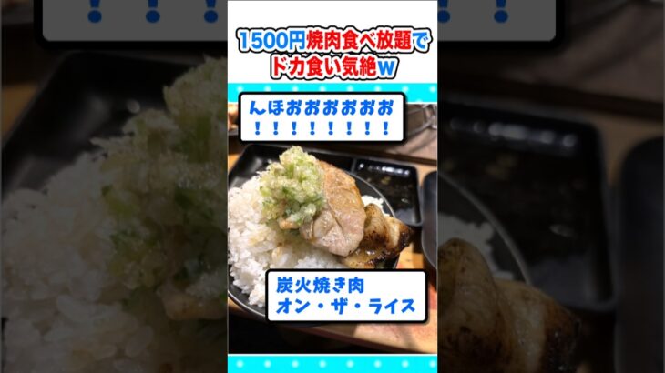 【マジかよ】激安1500円焼肉食べ放題でドカ食い気絶部w