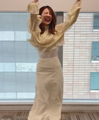 黒田みゆアナ　腰回りに下着が起き出るダンス、再び！！【GIF動画あり】