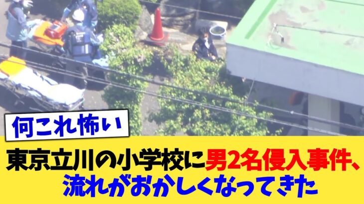 【マジかよ】東京立川の小学校に男2名侵入事件、流れがおかしくなってきた