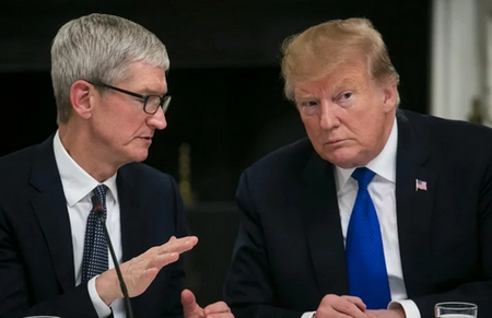 【米国】トランプ大統領がアップル・クックCEOに「iPhone生産をインドではなくアメリカで行ってほしい」「中国での生産を何年も我慢してきた」