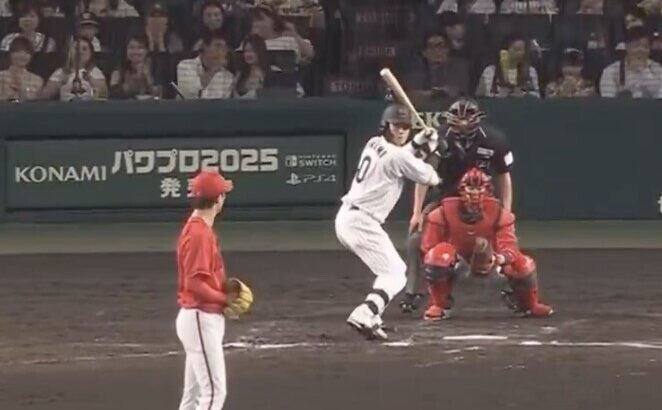 【7ウラ同点!!!】1死2,3塁から木浪の同点タイムリーが炸裂!!!!!!