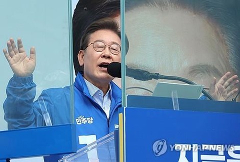韓国大統領選　李在明氏が支持訴え＝「６月３日を圧倒的な断罪の日に」