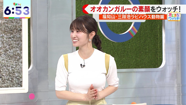佐藤佳奈アナ　ニットの胸がくっきり！！【GIF動画あり】