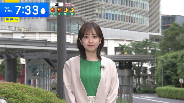 南後杏子アナ　ジャケットの下のニット乳！！