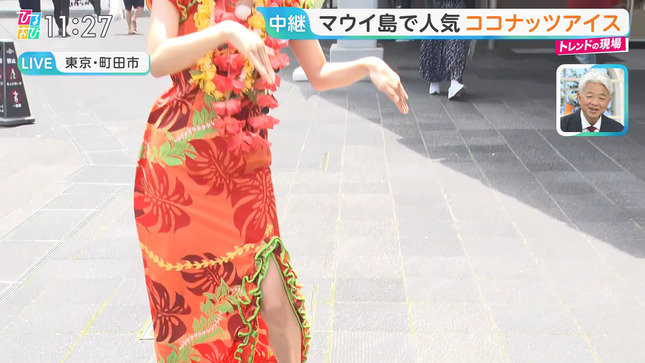 御手洗菜々アナ　フラダンスのボディライン！！