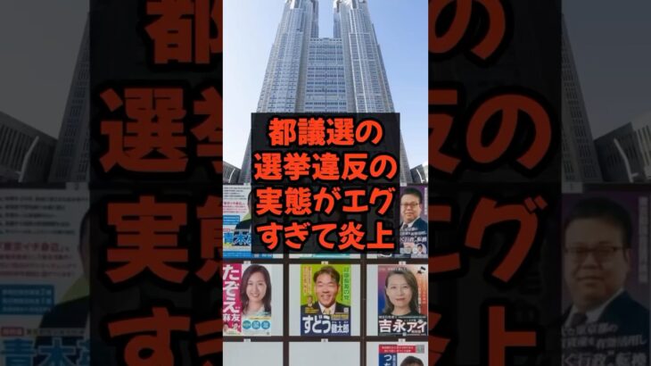 【仰天】㊗️10万再生 都議選の選挙違反の実態がえぐすぎて、炎上