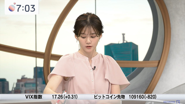 中原みなみアナ　脇からインナーチラ見え！！