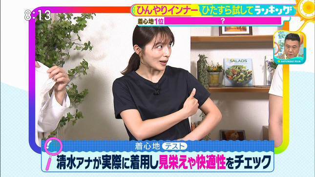 清水麻椰アナ　インナーウェアを試し着してランキング！！【GIF動画あり】