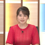 皆川玲奈アナ　透けニットの巨乳が揺れる！！【GIF動画あり】
