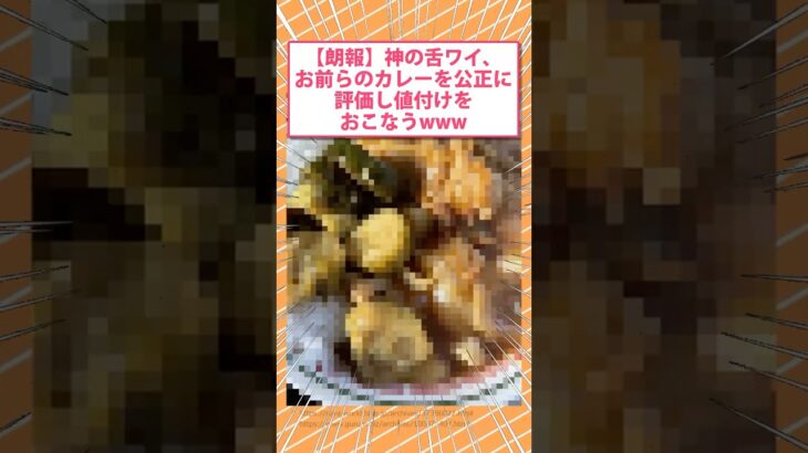 【仰天】神の舌ワイ、お前らの作ったカレーを公正に評価し、値付けをおこなうwww