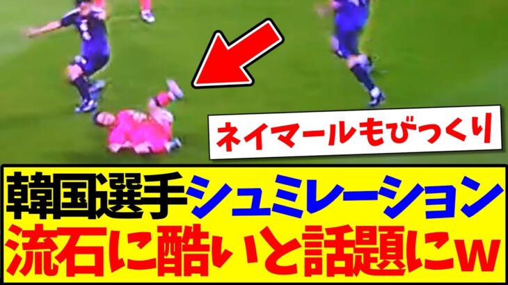 【驚愕】韓国選手のシミュレーションが、流石に酷すぎると話題になってしまうwww