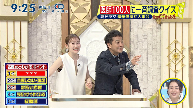 岩田絵里奈アナ　ノースリーブの袖口からインナーチラ見え！！