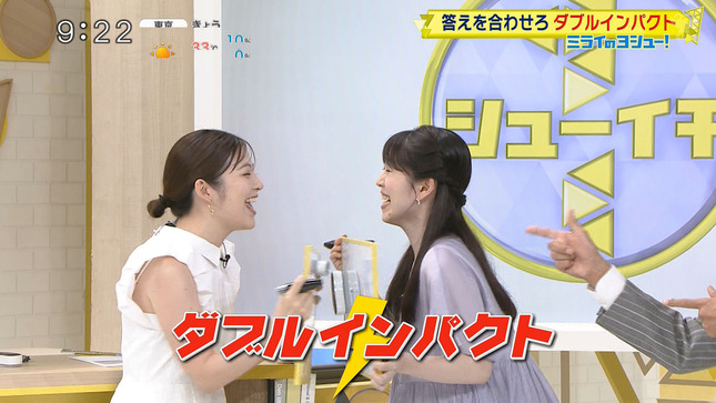 佐藤真知子アナ　ノースリーブの袖口から肩紐が見えてしまう！！